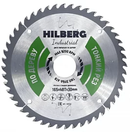 Фото товара «Диск пильный Hilberg Industrial Дерево 165х30 мм 48T тонкий рез»