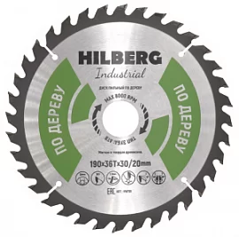 Фото товара «Диск пильный Hilberg Industrial Дерево 190х30/20 мм 36T»