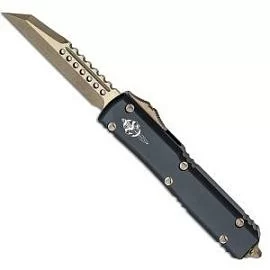 Фото товара «Нож Microtech Ultratech Warhound Bronze Apocalyptic с рукоятью Black Aluminium (119W-13APRDS)»